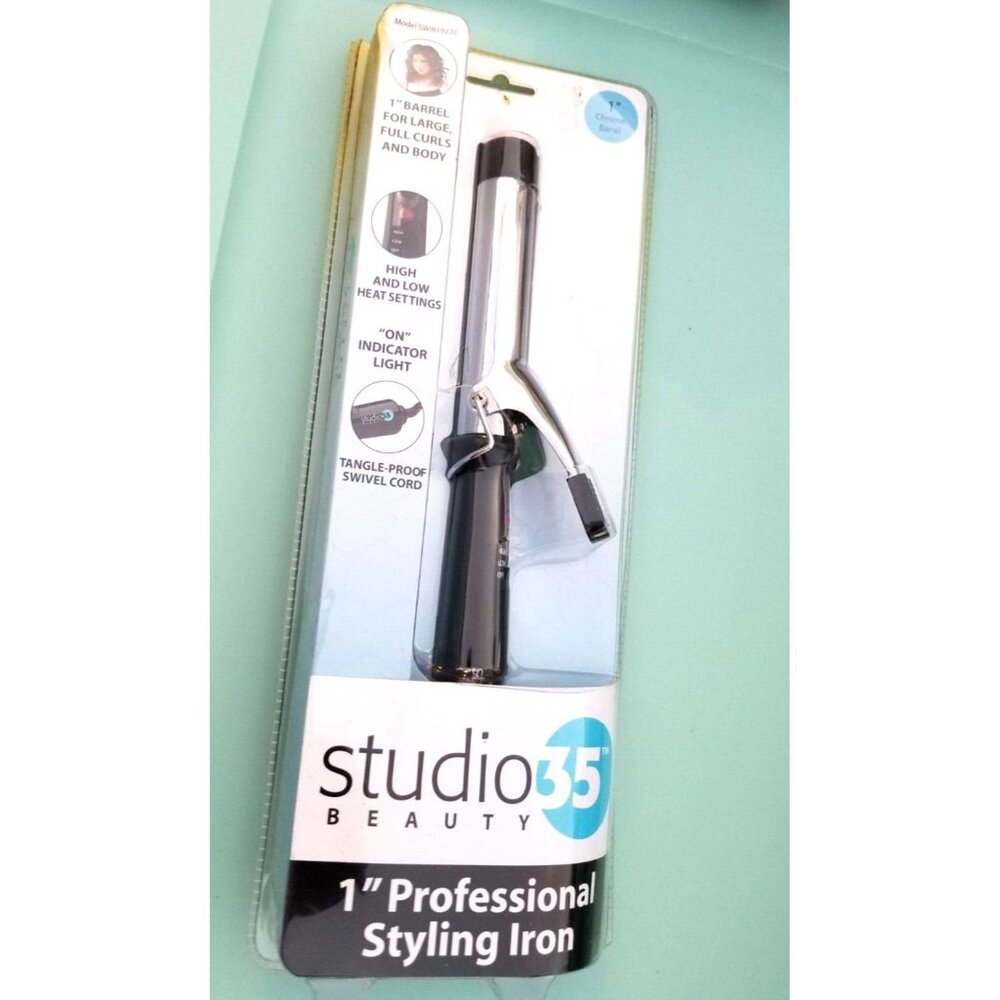 Studio 35 Beauty Professional Styling Iron 1” Barrel for Large Full Curls NEW